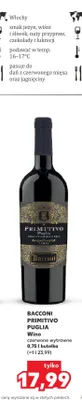 Wino czerwone wytrawne Bacconi Primitivo Puglia promocja w Kaufland