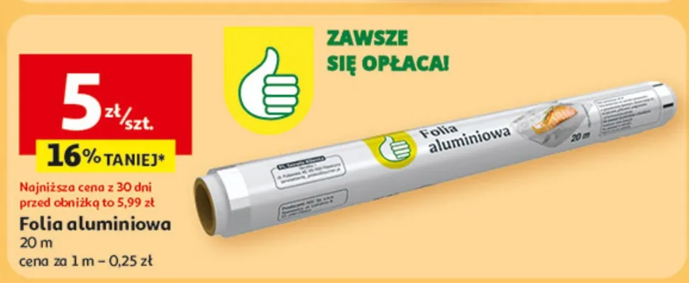 Folia aluminiowa promocja w Auchan