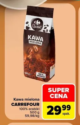 Kawa mielona Carrefour 100% arabiki promocja w Carrefour Market