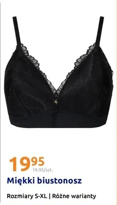 Miękki biustonosz, różne warianty promocja w Action