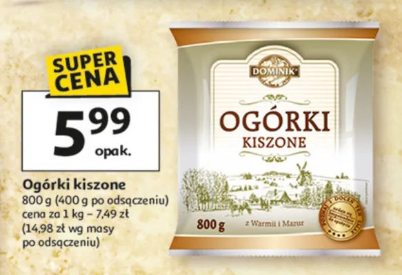Ogórki kiszone promocja w Auchan
