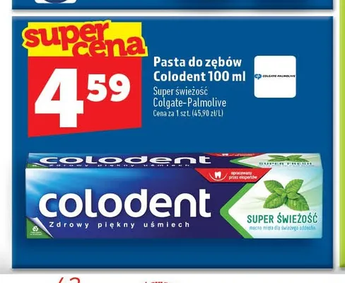 Pasta do zębów Colodent Super świeżość promocja w TOPAZ