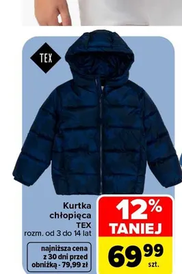 Kurtka chłopięca TEX promocja w Carrefour