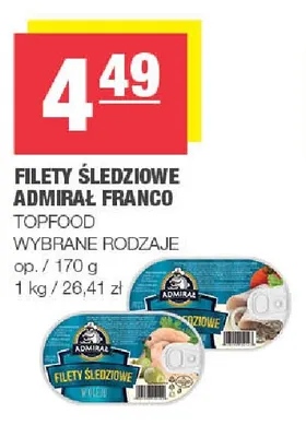 Filety śledziowe Admirał Franco promocja w SPAR