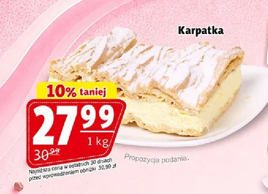 Ciasto Karpatka Cukiernia Mazurska promocja w Prim Market
