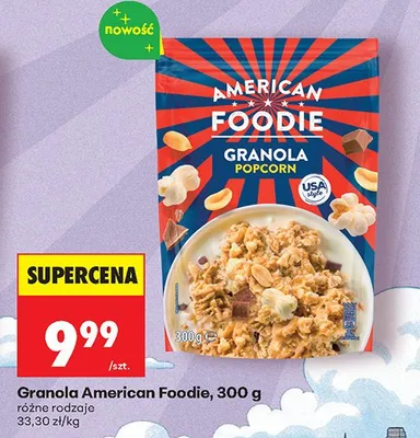 Granola American Foodie Popcorn promocja w Biedronka