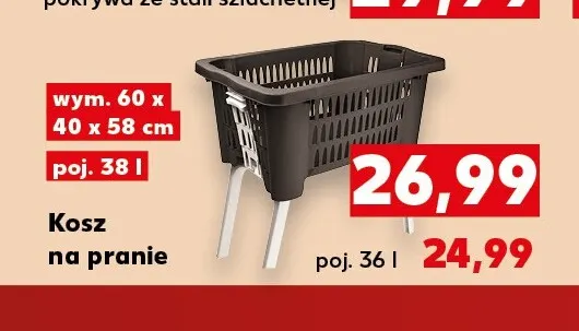 Kosz na pranie 36 l promocja w Kaufland