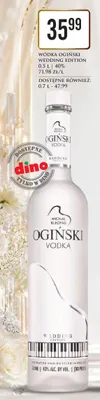 Wódka Ogiński Wedding Edition promocja w Dino