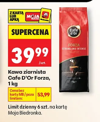 Kawa ziarnista Cafe D'Or Forza promocja w Biedronka