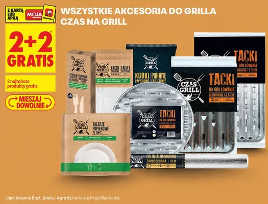 Kubki papierowe Time for Grill promocja w Biedronka