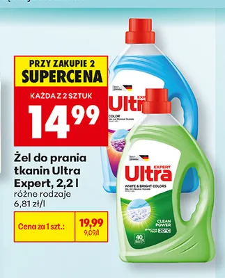 Żel do prania tkanin Ultra Expert Color promocja w Biedronka
