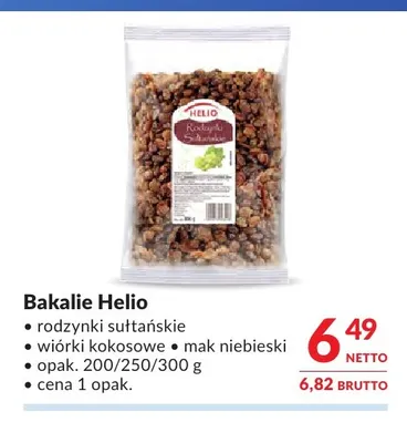 Bakalie Helio rodzynki sułtańskie promocja w Makro