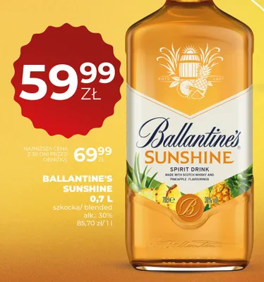 Ballantine's Sunshine szkocka blended spirit drink promocja w Duży Ben