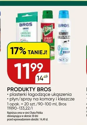 Płyn na komary i kleszcze Bros promocja w Chata Polska