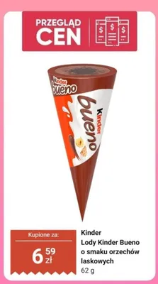 Lody Kinder Bueno o smaku orzechów laskowych Kinder promocja w Dino