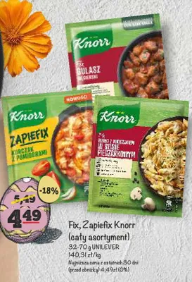 Fix, Zapiefix Knorr (cały asortyment) promocja w Arhelan