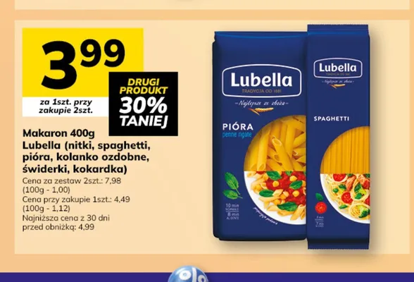 Makaron świderki Lubella promocja w Hitpol