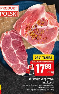 Karkówka wieprzowa bez kości promocja w POLOmarket