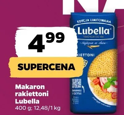 Makaron rakiettoni Lubella promocja w Netto