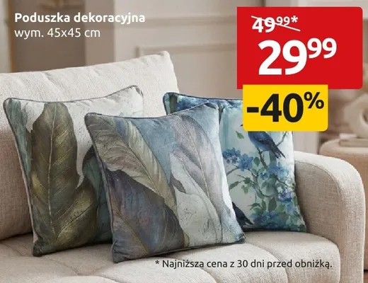 Poduszka dekoracyjna wym. 45x45 cm promocja w Black Red White