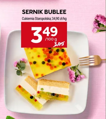 Sernik Bublee Cukiernia Staropolska promocja w Stokrotka