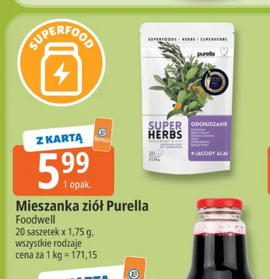 Mieszanka ziół Purella promocja w Leclerc