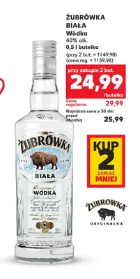 Wódka Żubrówka Biała promocja w Kaufland