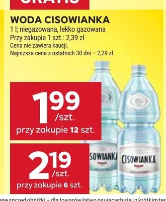 Woda Cisowianka niegazowana promocja w Stokrotka