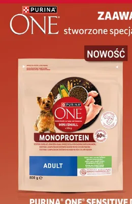 Karma pełnoporcjowa dla psów Purina One Monoprotein promocja w Rossmann