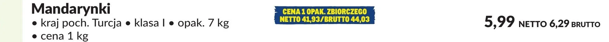 Mandarynki promocja w Makro