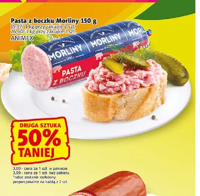 Pasta z boczku Morliny promocja w Prim Market