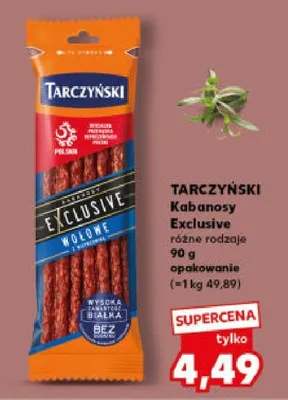 Kabanosy exclusive dojrzewające Tarczyński promocja w Kaufland