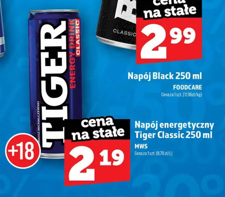 Napój energetyczny Tiger Classic promocja w TOPAZ