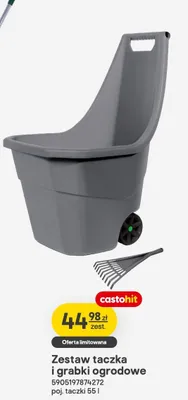 Zestaw taczka i grabki ogrodowe promocja w Castorama
