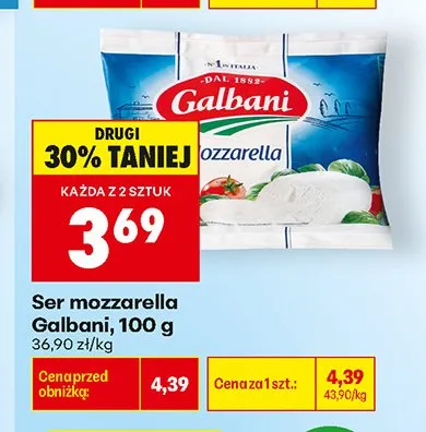 Ser mozzarella Galbani promocja w Biedronka