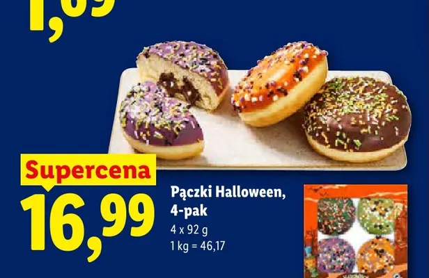Pączki Halloween 4-pak promocja w Lidl