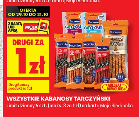 Kabanosy Tarczyński promocja w Biedronka