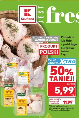 Podudzie lub Udo z polskiego kurczaka świeże promocja w Kaufland