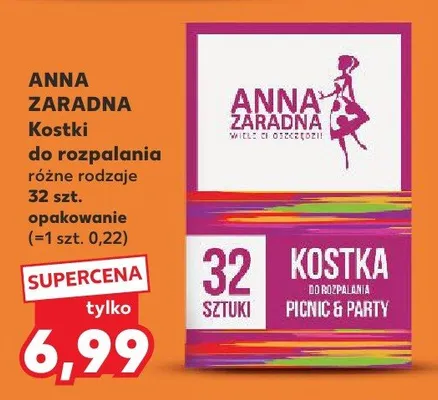 Kostki do rozpalania Anna Zaradna Picnic & Party promocja w Kaufland