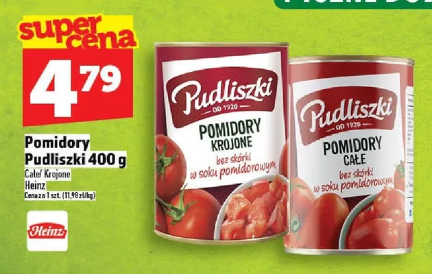 Pomidory krojone Pudliszki promocja w TOPAZ
