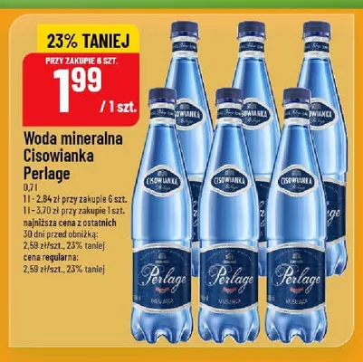 Woda mineralna Cisowianka Perlage promocja w POLOmarket