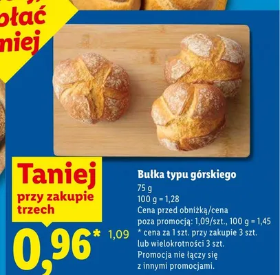 Bułka typu górskiego promocja w Lidl