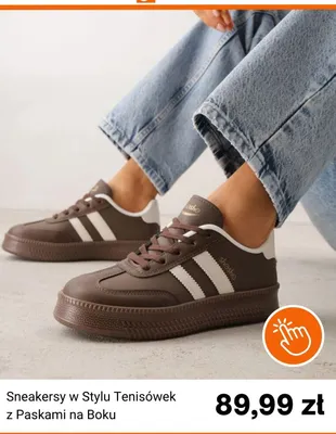 Sneakersy w stylu tenisówek z paskami na boku Shesho promocja w Born2be