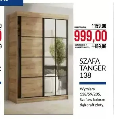 Szafa Tanger 138 promocja w Abra Meble