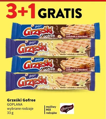 Baton Grzeški Gofree wybrane rodzaje promocja w Intermarche