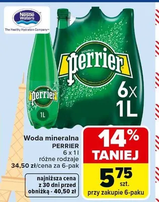 Woda mineralna 6x1 l, różne rodzaje promocja w Carrefour Market