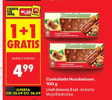 Czekolada Nussbeisser promocja w Biedronka