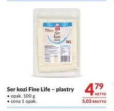 Ser kozi w plastrach Fine Life promocja w Makro