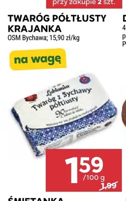 Twaróg półtłusty krajanka OSM Bychawa promocja w Stokrotka