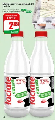 Mleko spożywcze świeże 3,2% Łaciate promocja w Dino